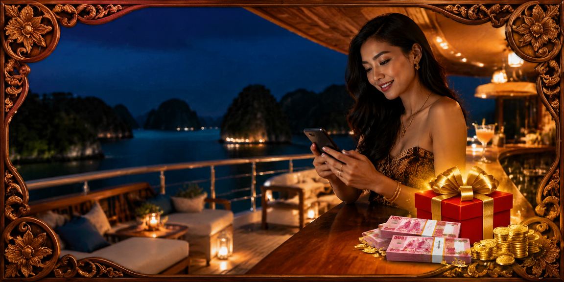 Pengguna mengakses platform casino secara aman melalui ponsel di tepi pantai